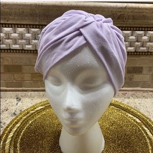 Purple Turban Hijab Hair bonnet Chemo cap Cancer